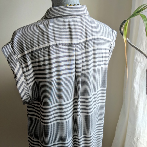 [Calvin Klein] Stripe Button Down Shirtdress Sz XL - Picture 6 of 8